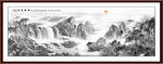 国画山水江山如画图 