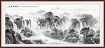 国画水墨山水画