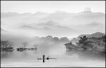 黑白山水