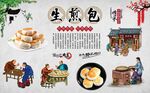 生煎包背景墙 