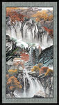 竖幅山水画 