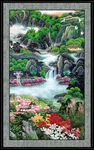竖幅山水画 