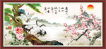 国画松鹤