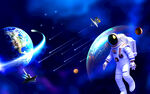 宇宙星空流星宇航员