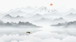 水墨山水电视背景