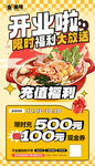 餐饮新店开业活动黄色潮流海报