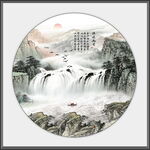 瀑布背景