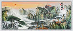 国画泰山松云