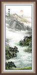 竖幅山水画