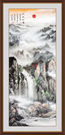 竖幅山水画