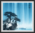 迎客松山水画