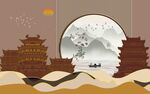 新中式背景墙  