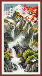 竖幅山水画