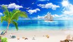 沙滩海洋背景