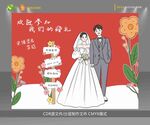 婚礼迎宾海报