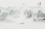 山水水墨画背景