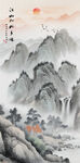 国画旭日东升