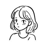 简约线条短发女生头像