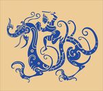 矢量蛟龙纹