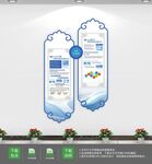 大气新中式公司前台文化墙