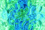 蓝绿流体画