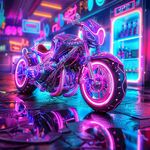 赛博朋克风格机车