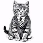 猫穿风格西装