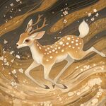 国潮风鹿插画