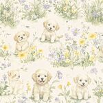 小碎花小狗布料图案