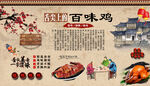 百味鸡背景墙