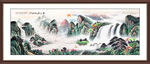 国画江山如画山水画 