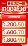 商场店铺开业周年促销活动海报