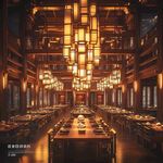 中式对称餐馆