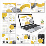 黄色创意画册word设计模板