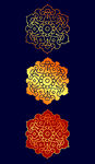 矢量烫金色宝莲花纹