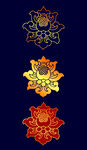矢量烫金色宝莲花纹