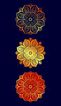 矢量烫金色宝莲花纹