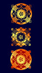 矢量烫金色宝莲花纹