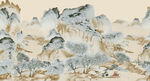 国风山水印花