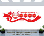 红色物业文化墙