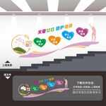 关爱女性妇女之家楼梯楼道文化墙
