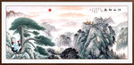 泰山日出国画