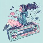 嘻哈插画潮流插画