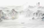 水墨意境山水画