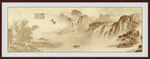 高级新灰色山水画