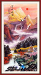 日照金山山水画
