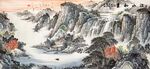 中国风山水画