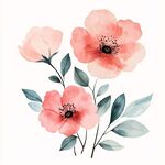 红色花朵插画