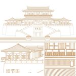 沛县建筑歌风台线稿