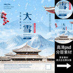 二十四节气大雪海报